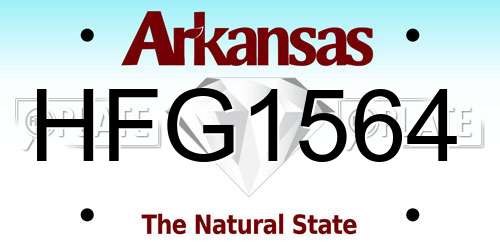 HFG1564 Arkansas License Plate