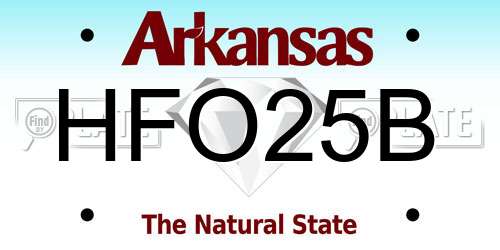 HFO25B Arkansas License Plate