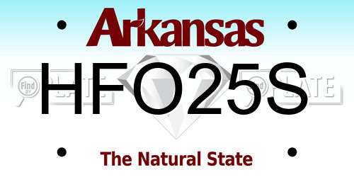 HFO25S Arkansas License Plate