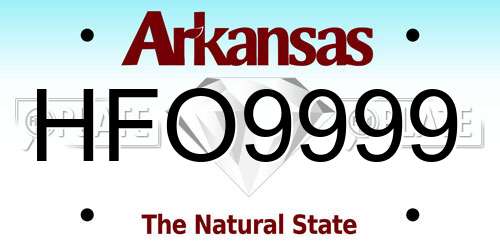 HFO9999 Arkansas License Plate