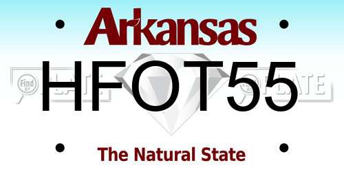 HFOT55 Arkansas License Plate