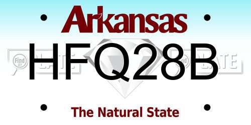HFQ28B Arkansas License Plate