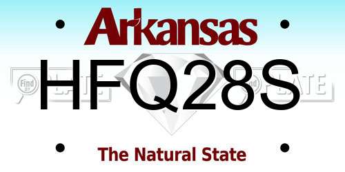HFQ28S Arkansas License Plate