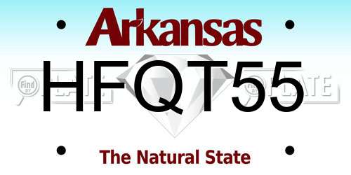 HFQT55 Arkansas License Plate