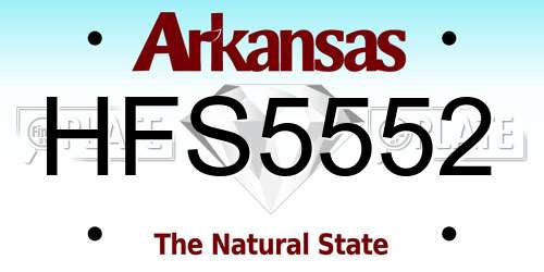HFS5552 Arkansas License Plate