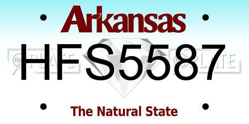 HFS5587 Arkansas License Plate