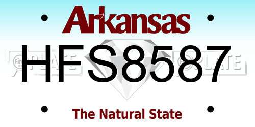 HFS8587 Arkansas License Plate