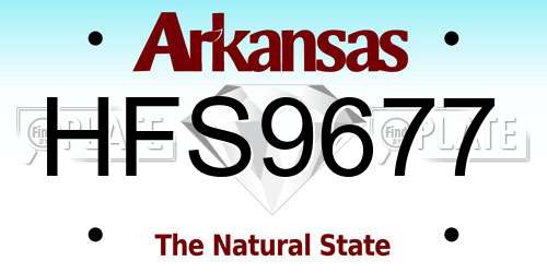 HFS9677 Arkansas License Plate
