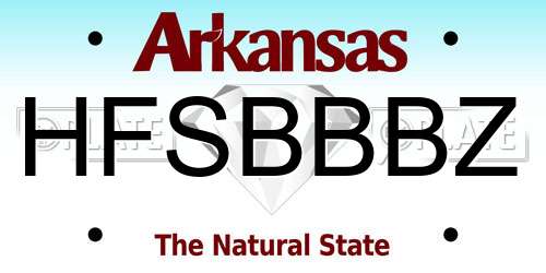 HFSBBBZ Arkansas License Plate