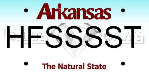HFSSSST Arkansas License Plate