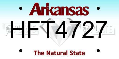 HFT4727 Arkansas License Plate