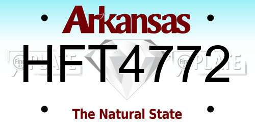 HFT4772 Arkansas License Plate
