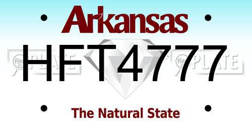 HFT4777 Arkansas License Plate