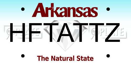 HFTATTZ Arkansas License Plate