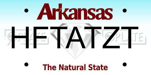 HFTATZT Arkansas License Plate