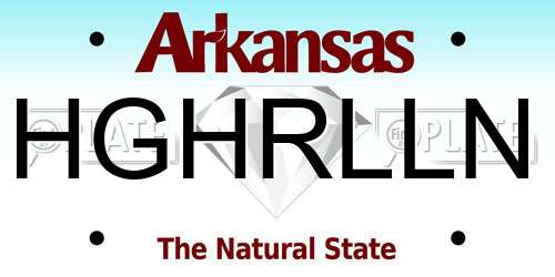 HGHRLLN Arkansas License Plate
