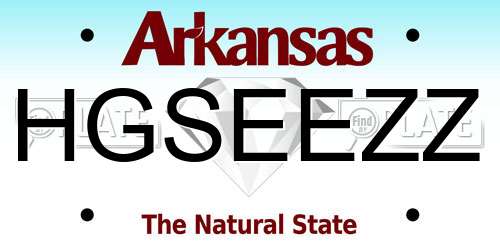 HGSEEZZ Arkansas License Plate