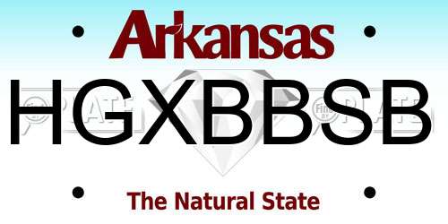 HGXBBSB Arkansas License Plate