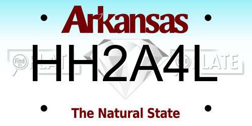 HH2A4L Arkansas License Plate