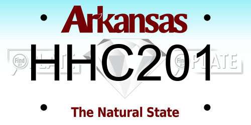 HHC201 Arkansas License Plate