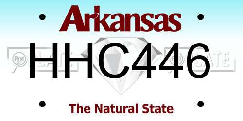 HHC446 Arkansas License Plate