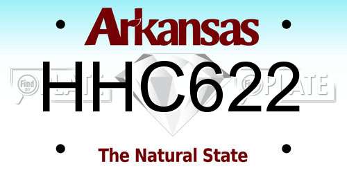 HHC622 Arkansas License Plate