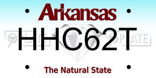 HHC62T Arkansas License Plate