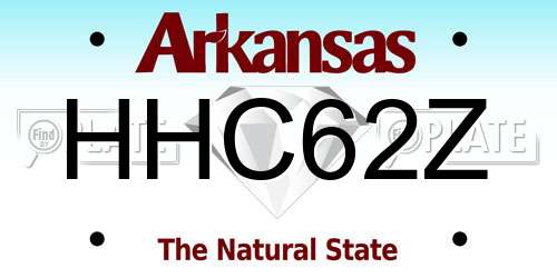 HHC62Z Arkansas License Plate