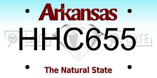 HHC655 Arkansas License Plate