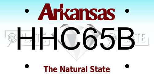 HHC65B Arkansas License Plate