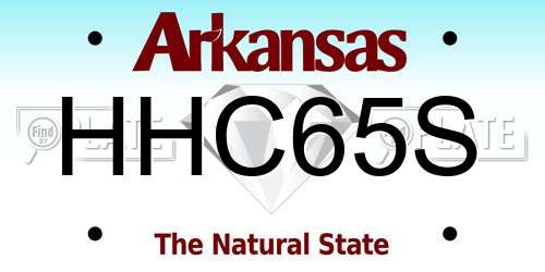 HHC65S Arkansas License Plate