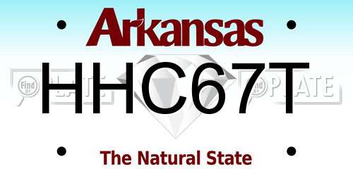 HHC67T Arkansas License Plate