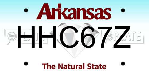 HHC67Z Arkansas License Plate