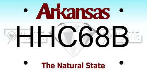 HHC68B Arkansas License Plate