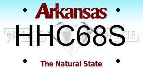 HHC68S Arkansas License Plate