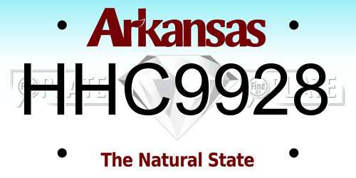 HHC9928 Arkansas License Plate