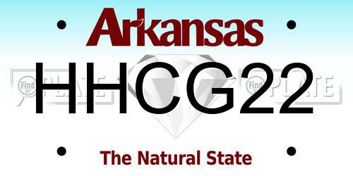 HHCG22 Arkansas License Plate