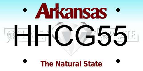 HHCG55 Arkansas License Plate