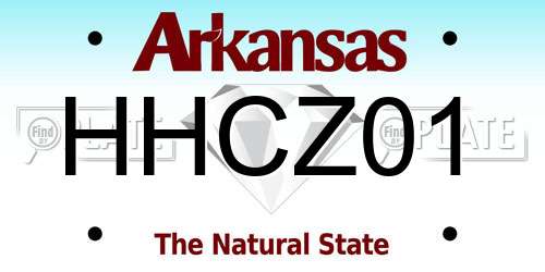 HHCZ01 Arkansas License Plate