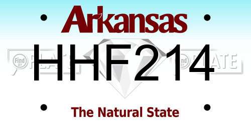 HHF214 Arkansas License Plate