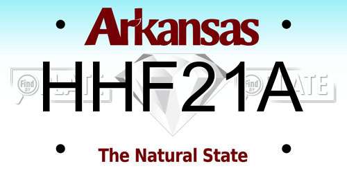 HHF21A Arkansas License Plate