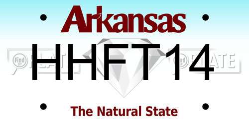 HHFT14 Arkansas License Plate