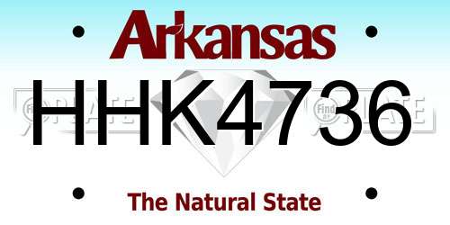 HHK4736 Arkansas License Plate