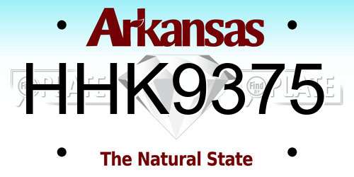 HHK9375 Arkansas License Plate