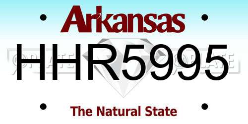 HHR5995 Arkansas License Plate