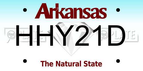 HHY21D Arkansas License Plate