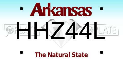 HHZ44L Arkansas License Plate