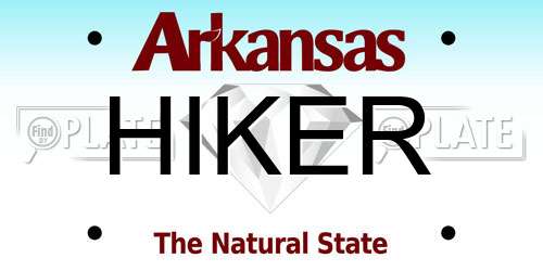 HIKER Arkansas License Plate