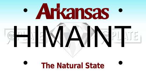 HIMAINT Arkansas License Plate