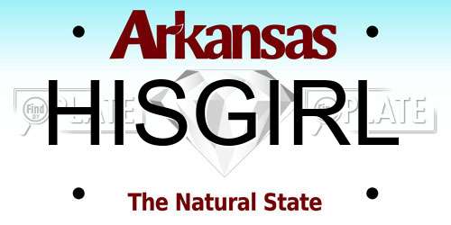 HISGIRL Arkansas License Plate